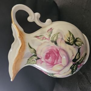 VINTAGE HAND PAINTED GORGEOUS PITCHER. #L-390. NORCREST FINE CHINA.